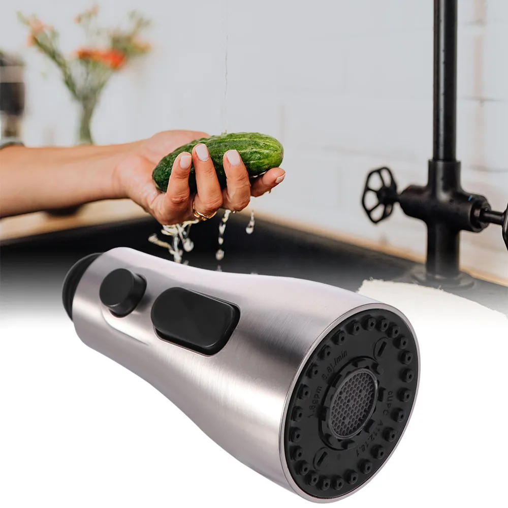 Plastic Pull Out Faucet Handheld Rotatable Bathroom Replaceable Faucet Durable Convenient Water Tap Attachment Replacement Part
