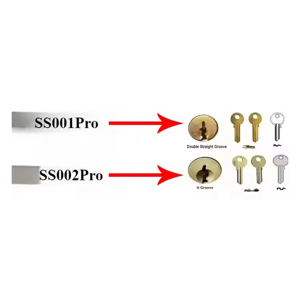 Locksmith Tools Lishi 2 in 1 Key Car Decoder Home Door Civil Lock Kit SS001Pro SS002Pro SS001 SS002