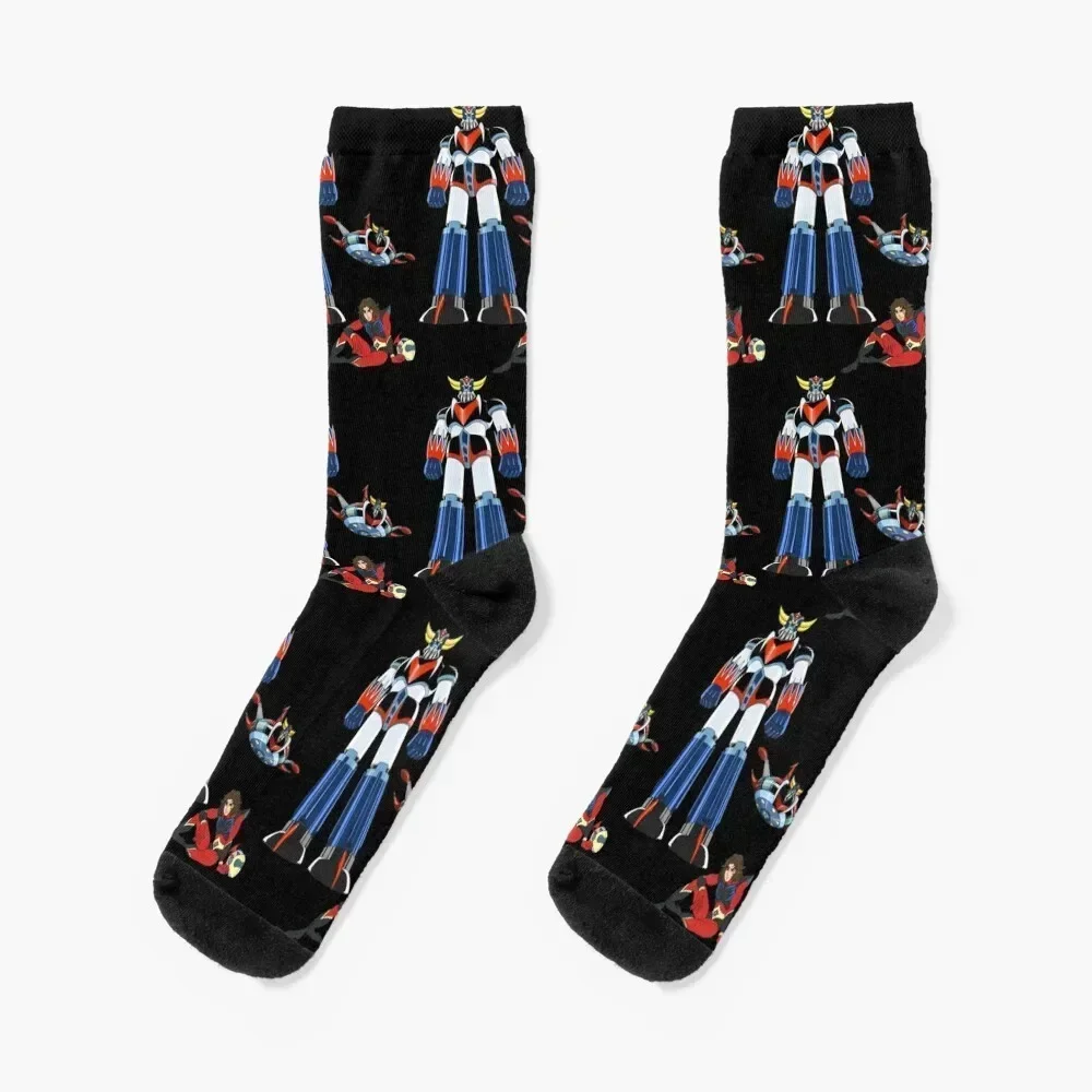 Goldrake - Goldorak Socks basketball christmas gift floral men cotton high quality Socks Male Women's