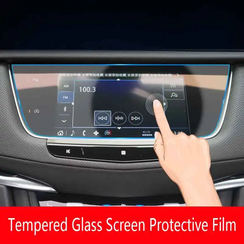 For Cadillac XT5 2019 2020 2021 Car Navigation Tempered Glass Screen Protective Film Auto Interior Anti-scratch Film Fittings