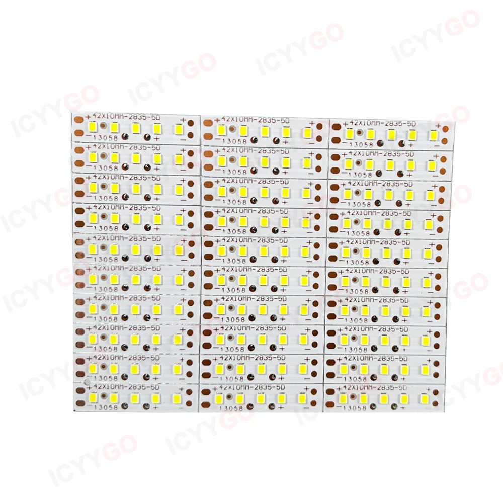 10PCS Low Voltage DC3V LED Small Table Lamp Battery Powered Night Light Panel 43MMx10MM White Light Strip 3V Light Source Panel