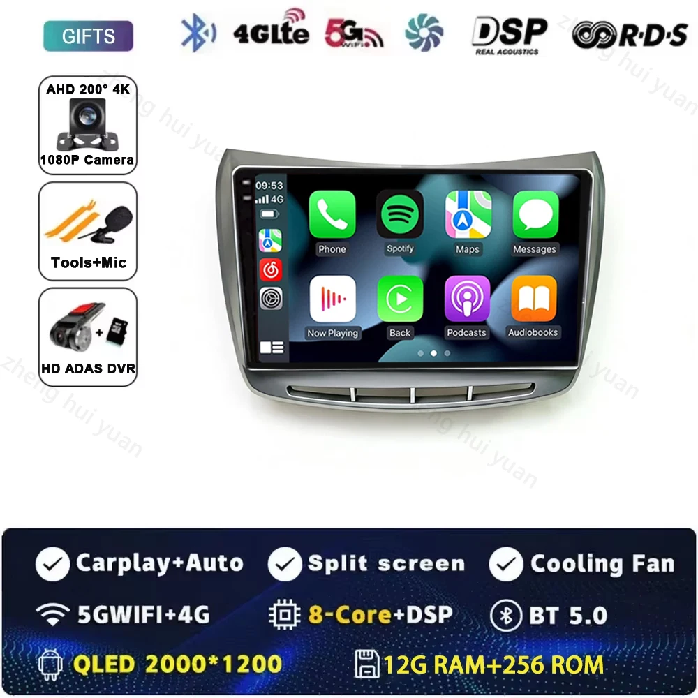 Voor Landcia Delta 2009-2019 Autoradio Carplay Auto Multimedia Stereo Video Player GPS Navigatie WIFI 4G RDS BT