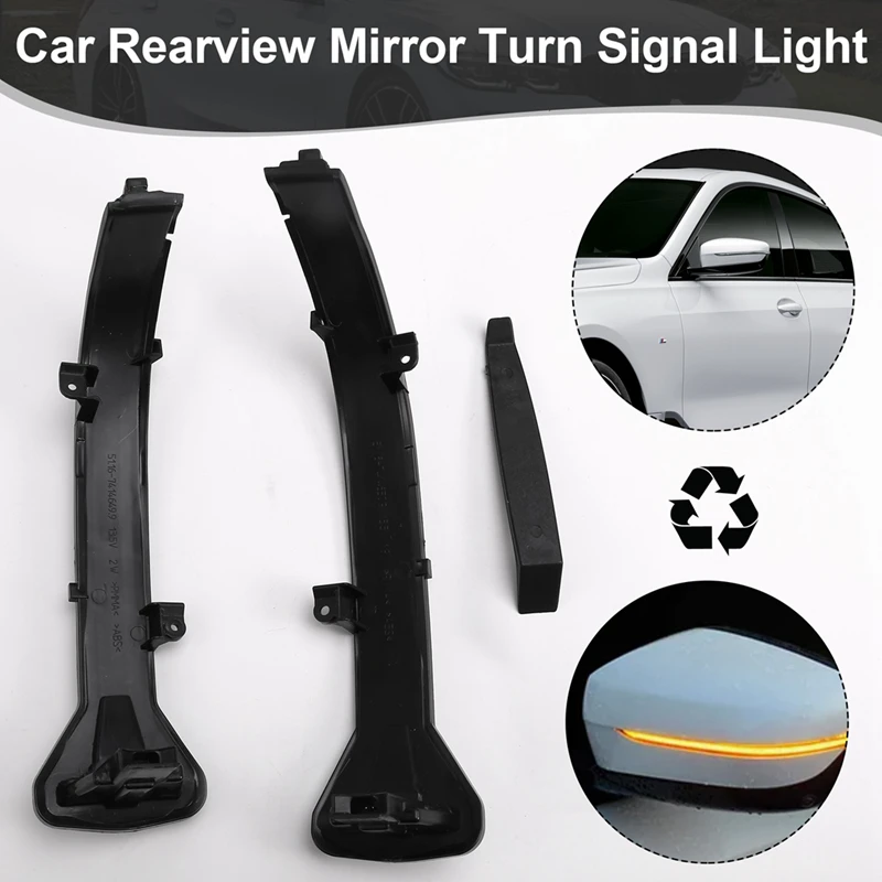 Car Rearview Mirror Turn Signal Light LED Dynamic Indicator Lights For BMW G20 2018-2024 G21 2022-2024 LHD