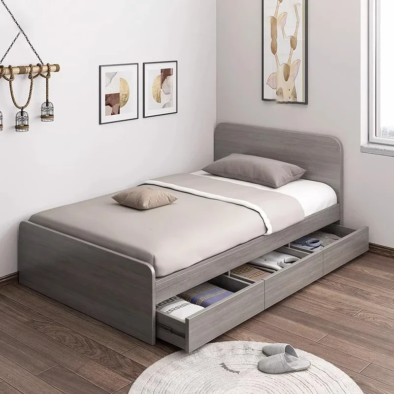 Fashionable White Bed Full Body Light Luxury Storage Nordic Design Beds Home Minimalist Cama De Casal Living Room Furnitures