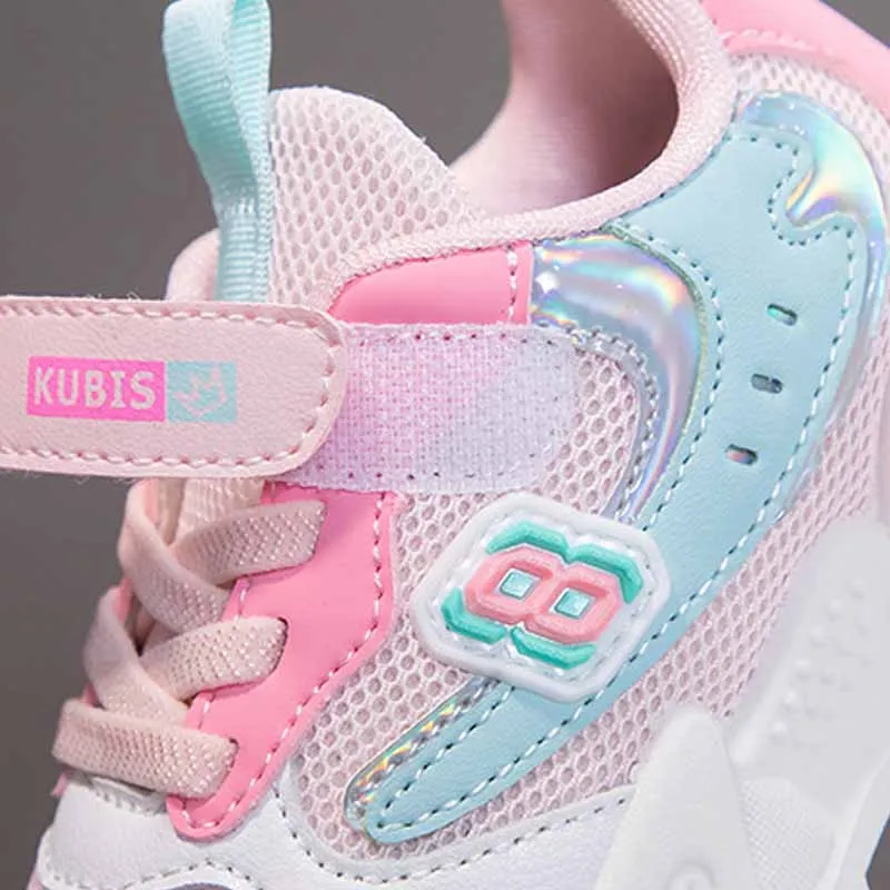 Scarpe da ginnastica per bambini primavera autunno nuova tendenza per ragazze moda mesh traspirante capispalla casual scarpe sportive scarpe da