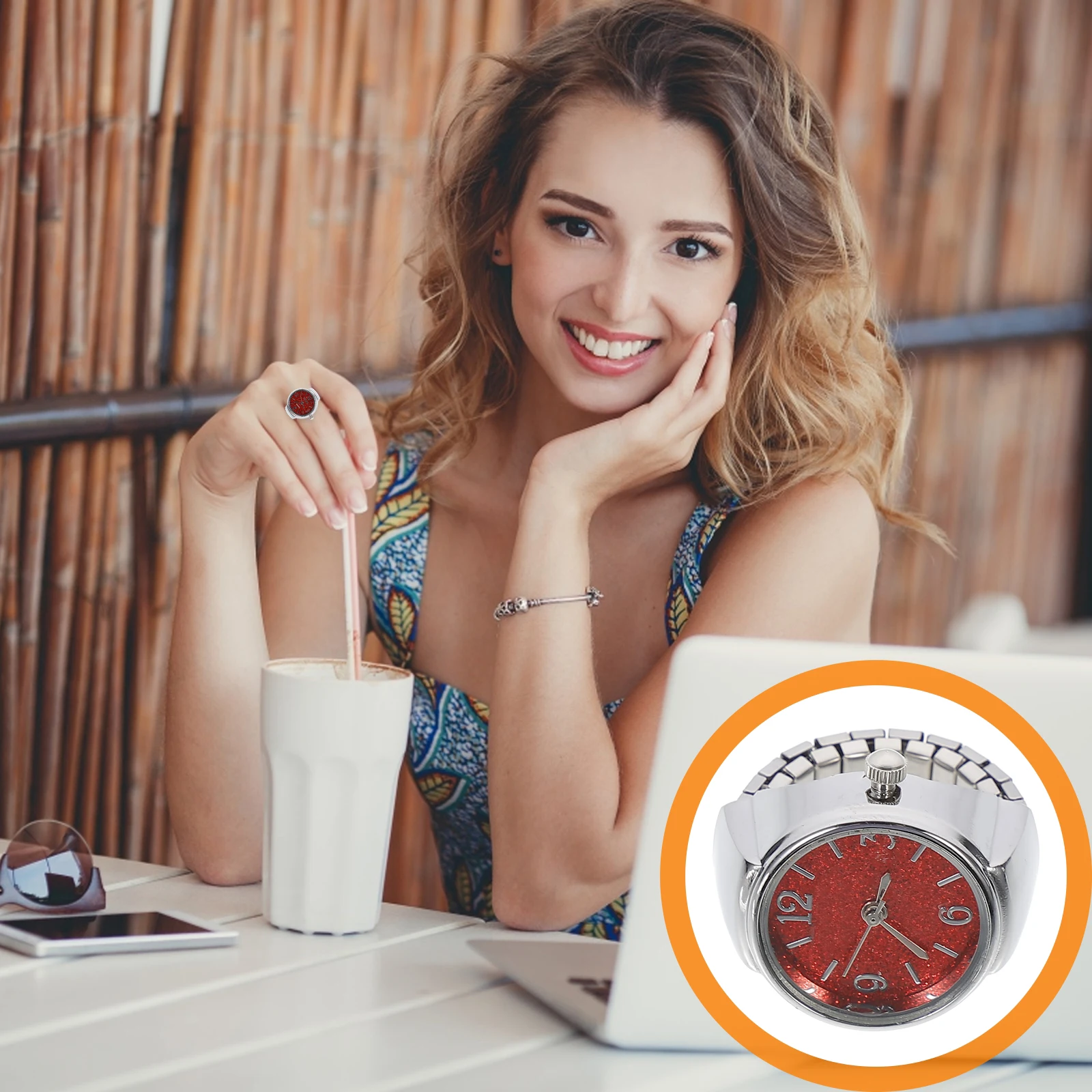 

Digital Ring Table Womens Watches Original Wrist Finnger Finger Ladies for Vintage