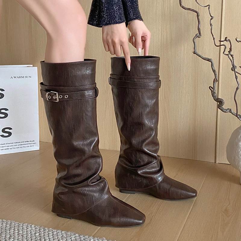 Bottes montantes à boucle, sty - Street Fashion Online avis et prix