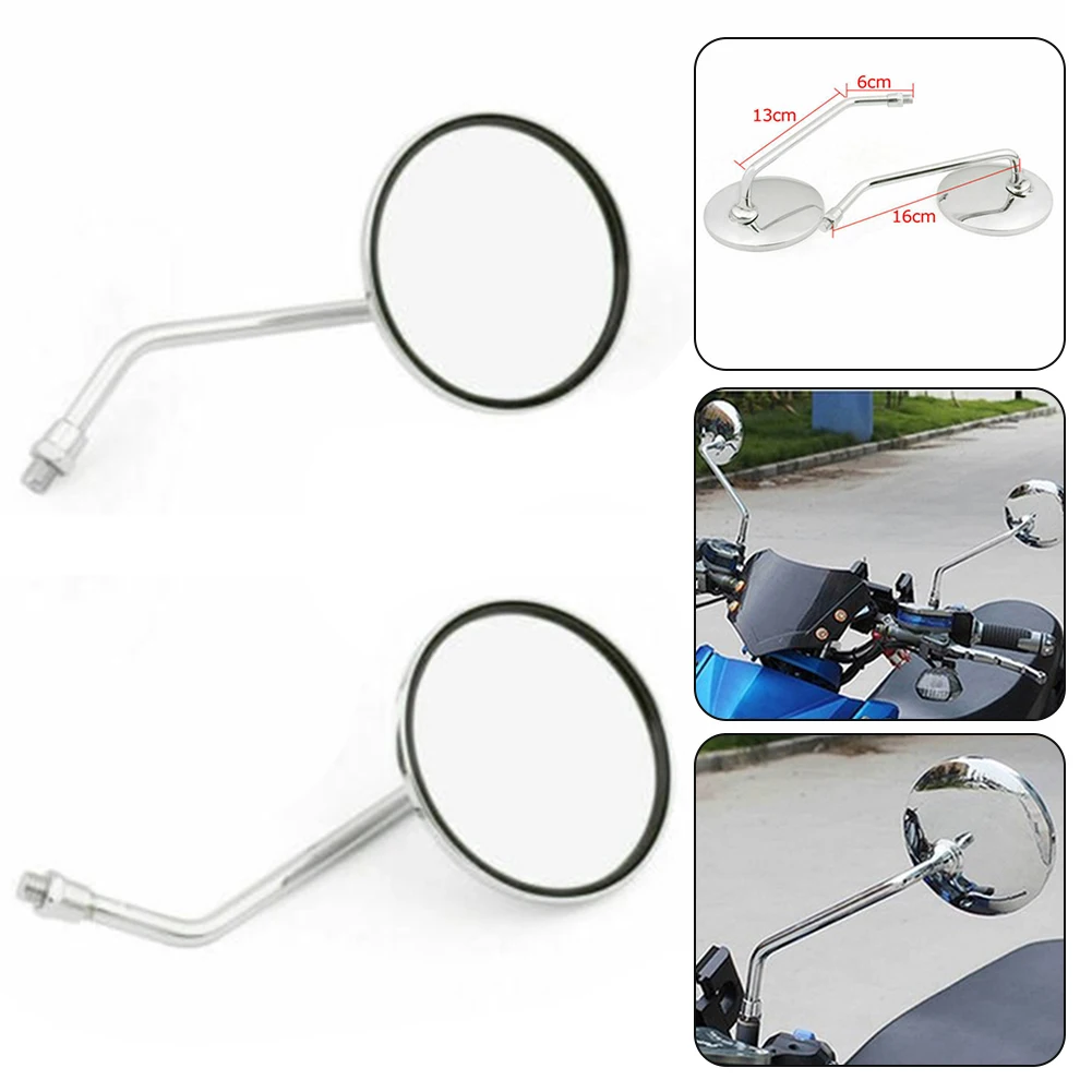 For Suzuki 10MM Round Rearview Mirrors for Classic Models For GT125 For GT185 For GT250 For GT380 For GT550 For GT750