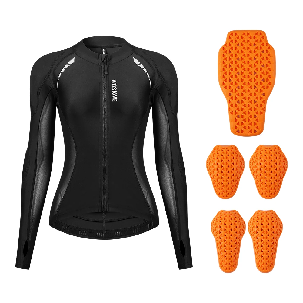 WOSAWE Dames motorfiets zachte beschermende bodyprotector zomer motorjas motorcross racebroek CE goedgekeurd