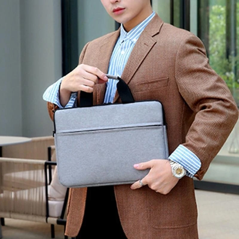 A3PE Elegant 13/14/15 นิ้วแล็ปท็อปกระเป๋ากระเป๋าพร้อมที่จับสำหรับการเดินทางเพื่อธุรกิจ