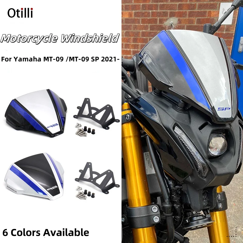 For YAMAHA MT-09 SP FZ-09 MT09 FZ09 2021 2022 New ABS Wind Deflector 6 Color Front Windshield Windscreen Motorcycle Accessories