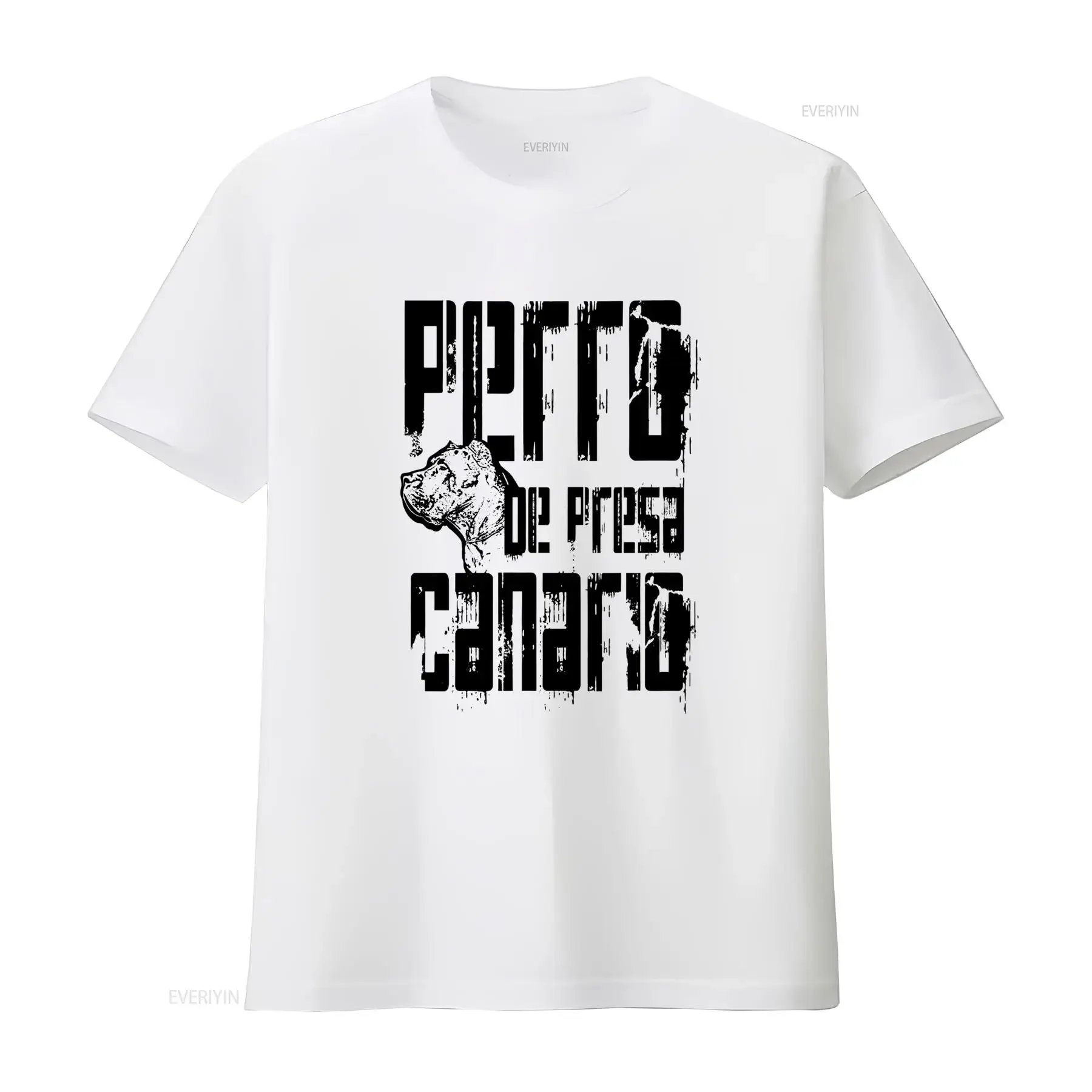 Camiseta blanca de algodón 100% con diseño de Perro de Presa Canario para niños, tallas para bebés, estilo vintage, lavada, cómoda, transpirable, gráfica, suave