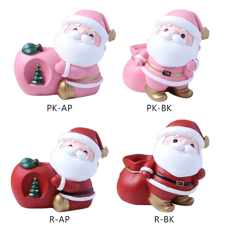 Practical Pencil Holder Santa Resin Pen Cup Crayon Paint Brush Art Studio