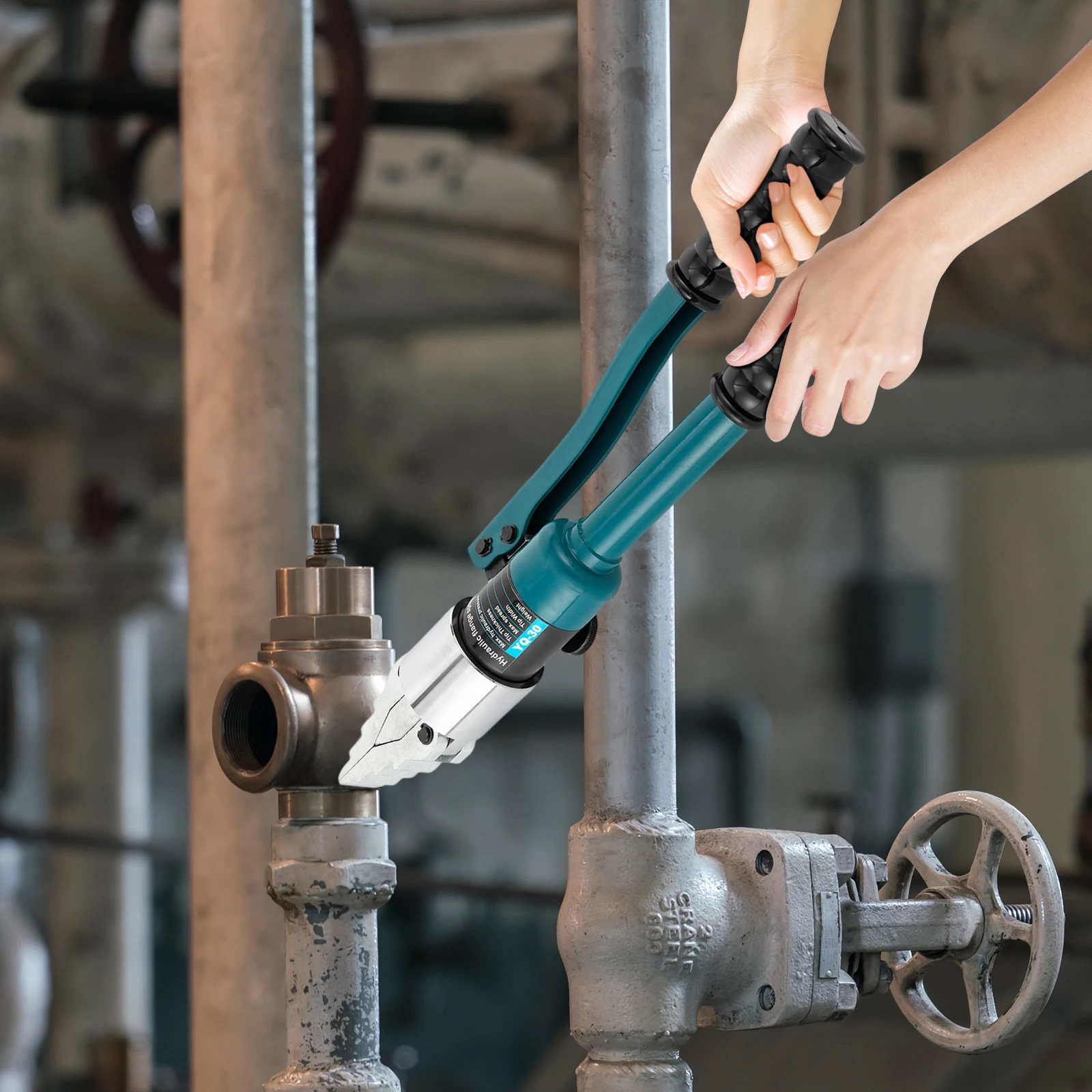 YQ-30 8T/1066Pa 30MM Tragbares, integriertes hydraulisches Hand-Spreizwerkzeug-Set, hydraulischer Flanschspreizer für Rohrleitungsreparatur und Bauarbeiten