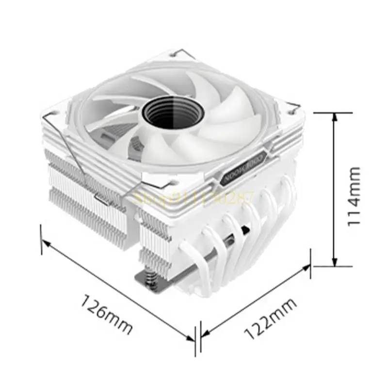 

J1HC ARGB 12cm Fan Equipped Down Flows 6Heat Pipe CPU Air Coolers Fan for Socket AM4 AM5/LGA 115X/1200/1700/2011/2066