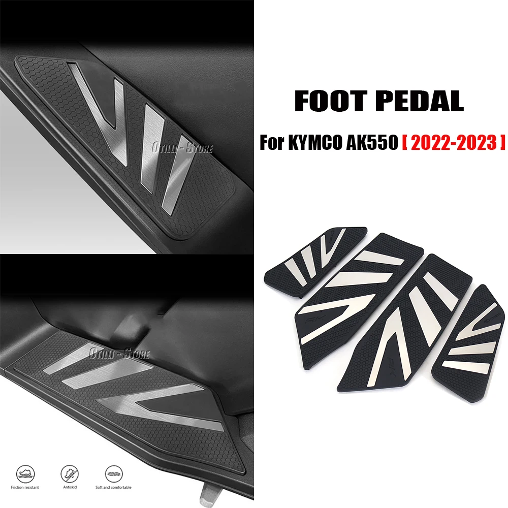 

NEW Motorcycle Foot Pedal Footrest Black For KYMCO AK550 AK 550 ak550 Foot Pegs Pedal Kits Footboard Step 2022 2023