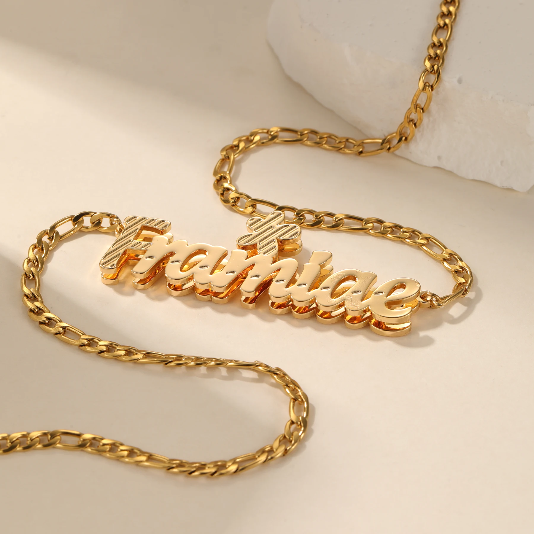 

Индивидуальное именное ожерелье с гравировкой в виде цветка, персонализированное украшение из нержавеющей стали с именем матери, водонепроницаемый кулон, подарок для женщин