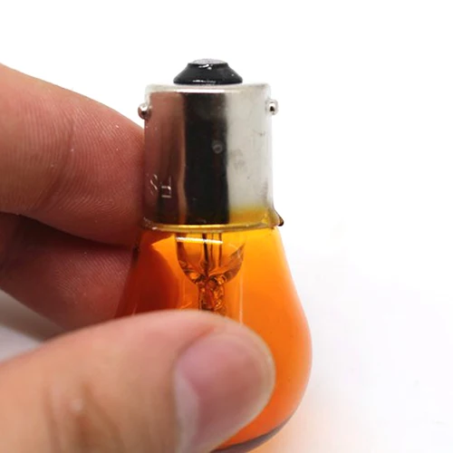 Imagen 2 del producto 2 uds Universal coche 1156 12V 21W lámparas luces de intermitentes de coche reemplazables bombillas de marcha atrás naranjas accesorios de luz automática