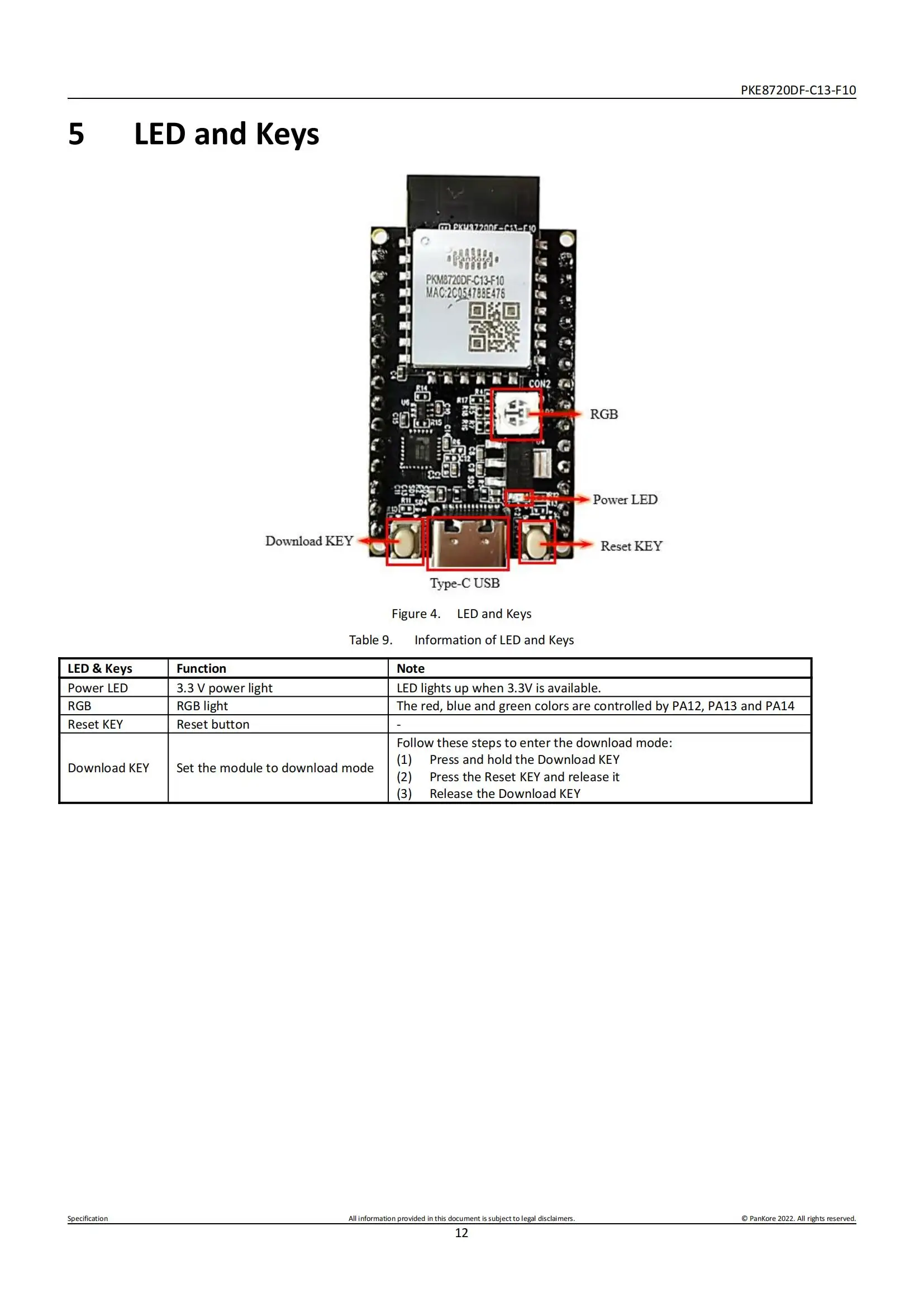 Rtl8720df Entwicklungs platine Dualband Wi-Fi Low Power Ble 5,0 PKE8720DF-C13 Bord antenne – Detail 12