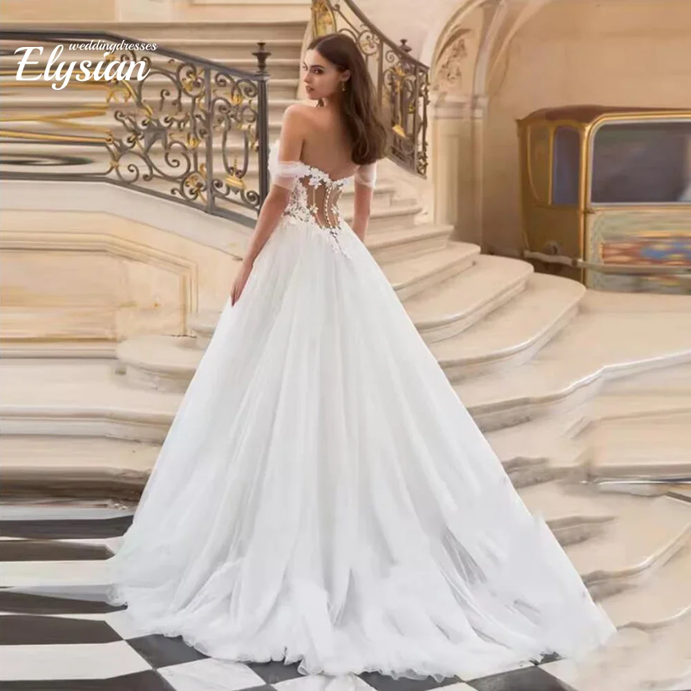 Personalizado uma linha vestidos de casamento querida fora do ombro noiva vestidos de casamento feminino ilusão vestidos de noiva uma linha vestidos de casamento
