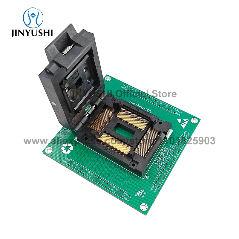 

Clamshell QFP144 0.65mm pitch with pcb board 28*28mm 32mm*32mm IC Burning seat Adapter testing seat Test Socket IC51-1444-1014