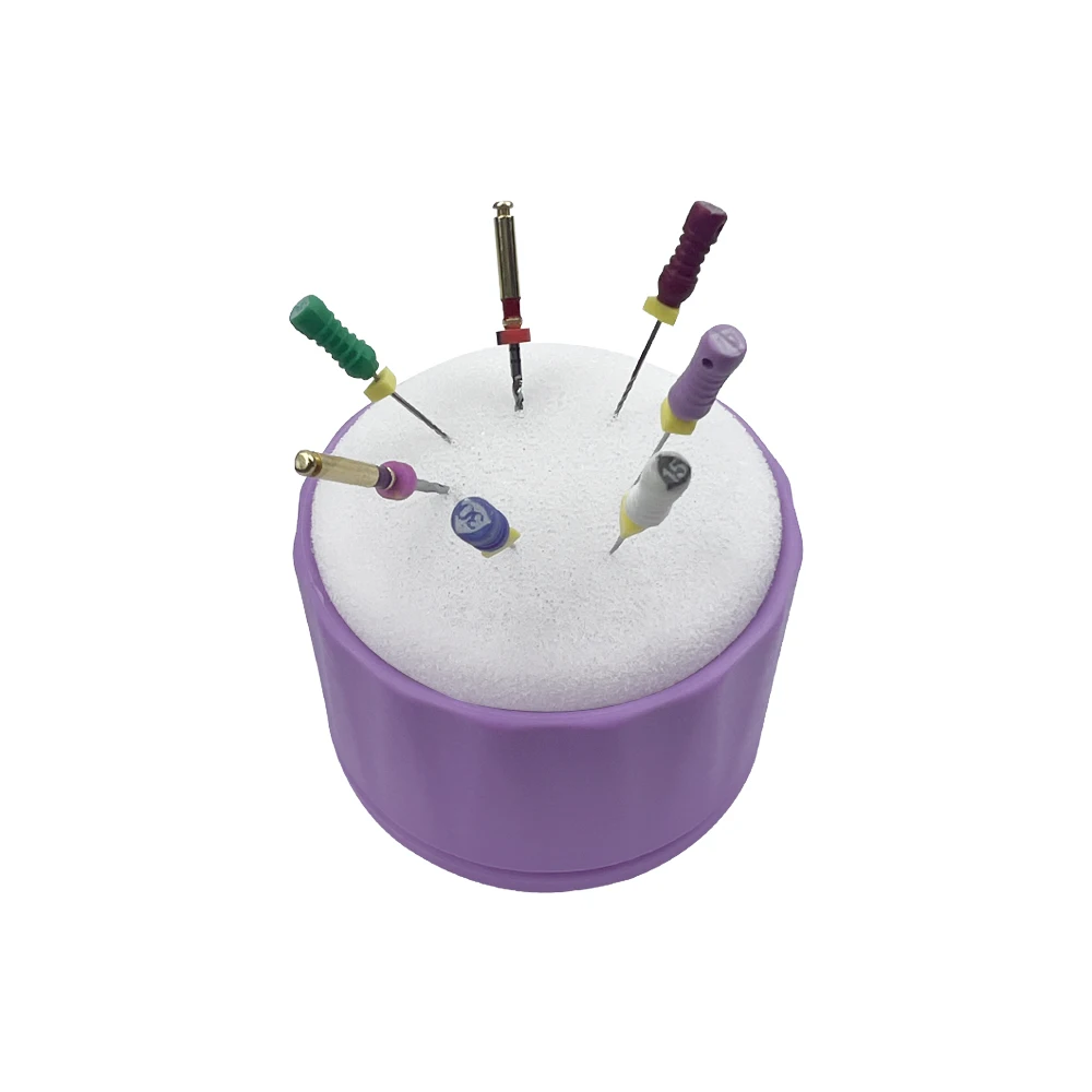 Dental Root Canal File Stand Endodontics File Drills Block Holder With Cleaning Sponge Dentist Tools Washing Box Dentistry Tools