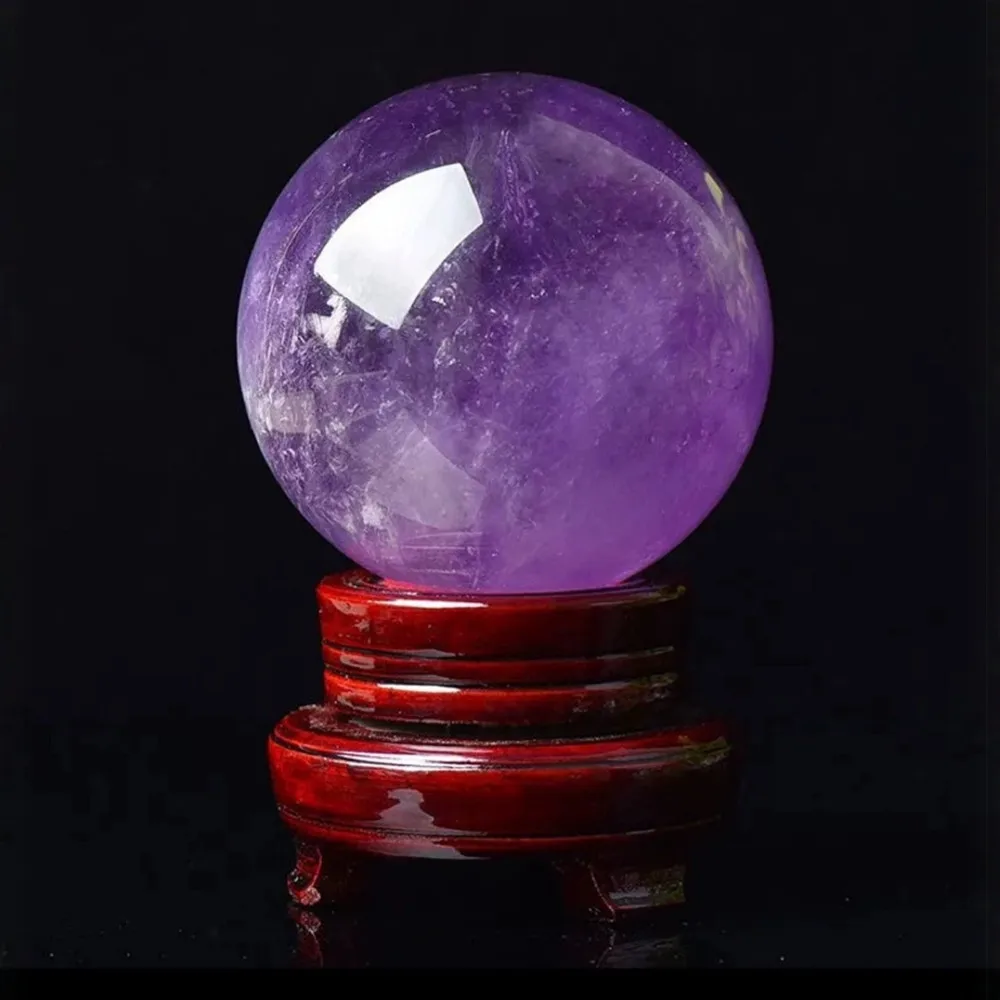 Natural amethyst balls, amethyst balls polished from raw stones, wind water balls, purple spiritual energy for the office