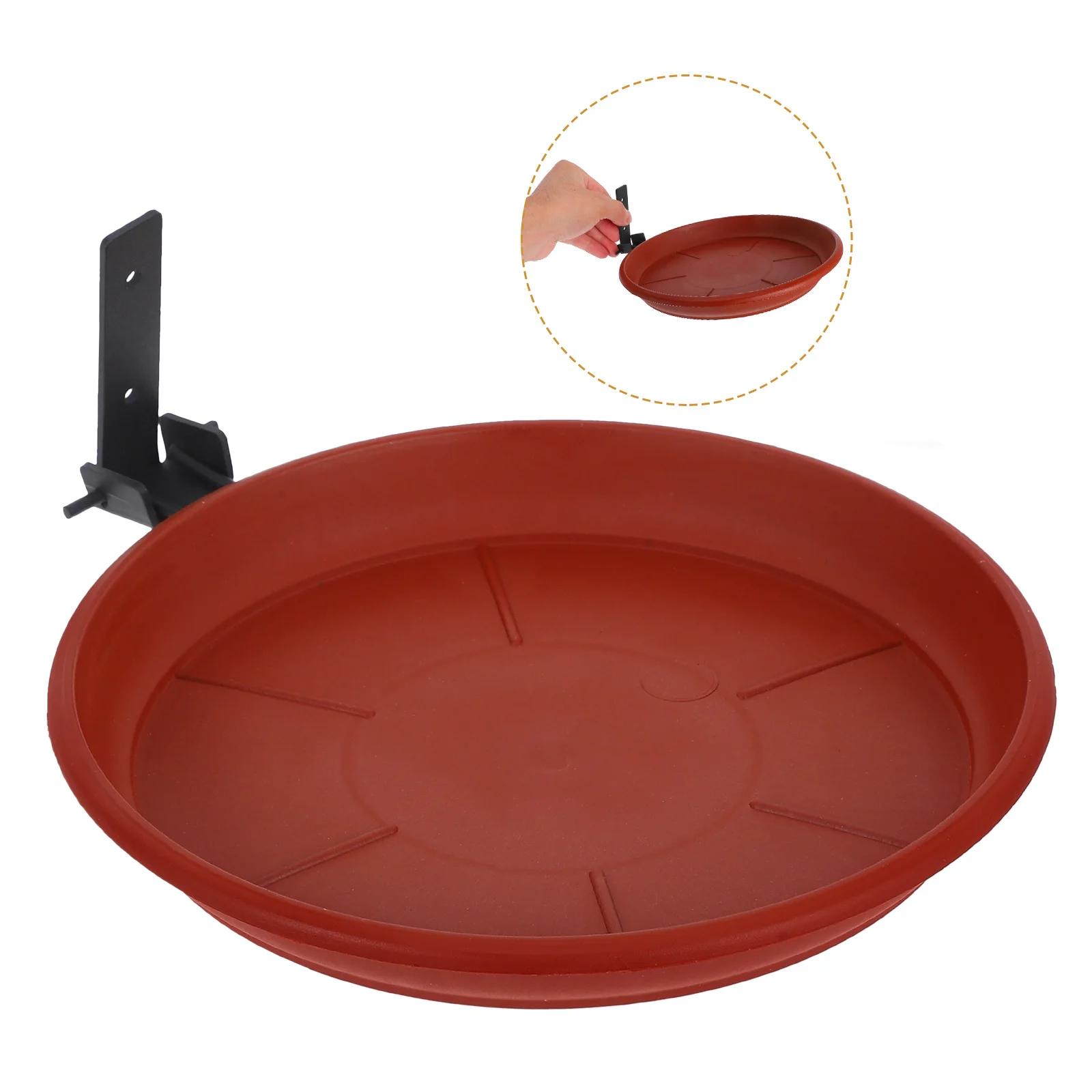 

Hanging Bath Bowl Wild Feeder Outdoor Garden Decor For Small Birds Nonslip Base Easy Clean White Finish Balcony Yard Bathing
