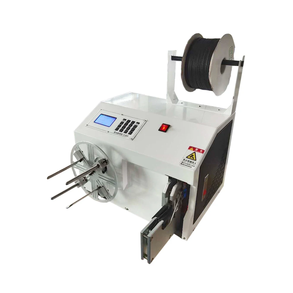 Semi-automatic Double Wire Winding and Tying Machine Cable Roll Wire Reel Winding Machine Twist Tie Machine Oem