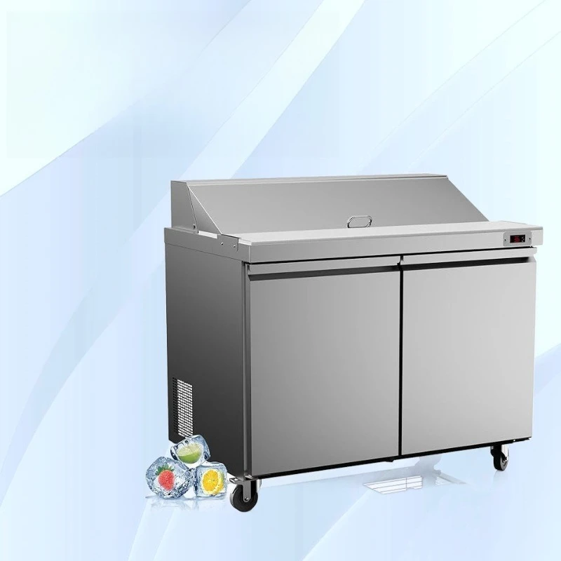YJQ Commercial Refrigerated Cabinet Salad Pizza Refrigerated Workbench Fresh-keeping Air-cooled Workbench