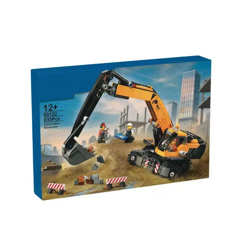 633pcs Hot toy 2024 new city building excavator blocks are compatible with 60420 city blocks children's toys Gift boys