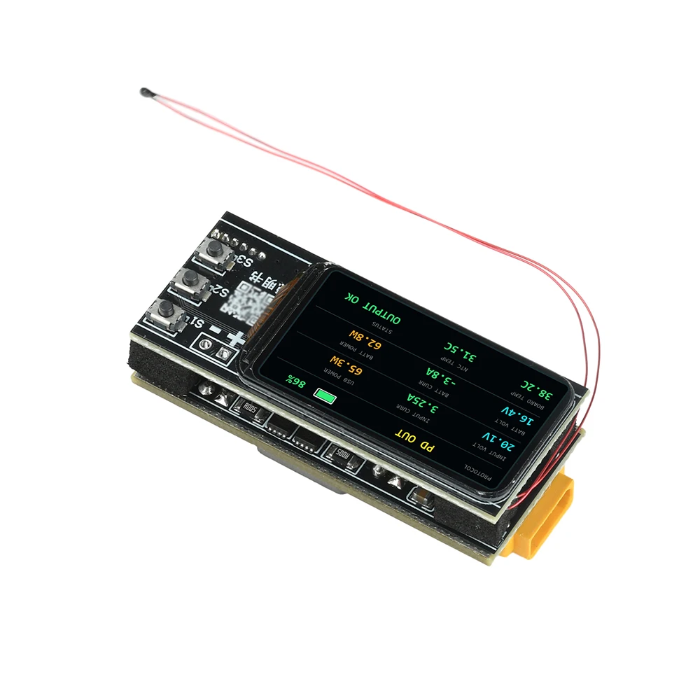 PD 140W 1,47-Zoll-Digitalanzeige Schnellladende Powerbank-Motherboard DIY-Kit 2-6S Lithium-Batterie Lade- und Entlademodul – Detail 12