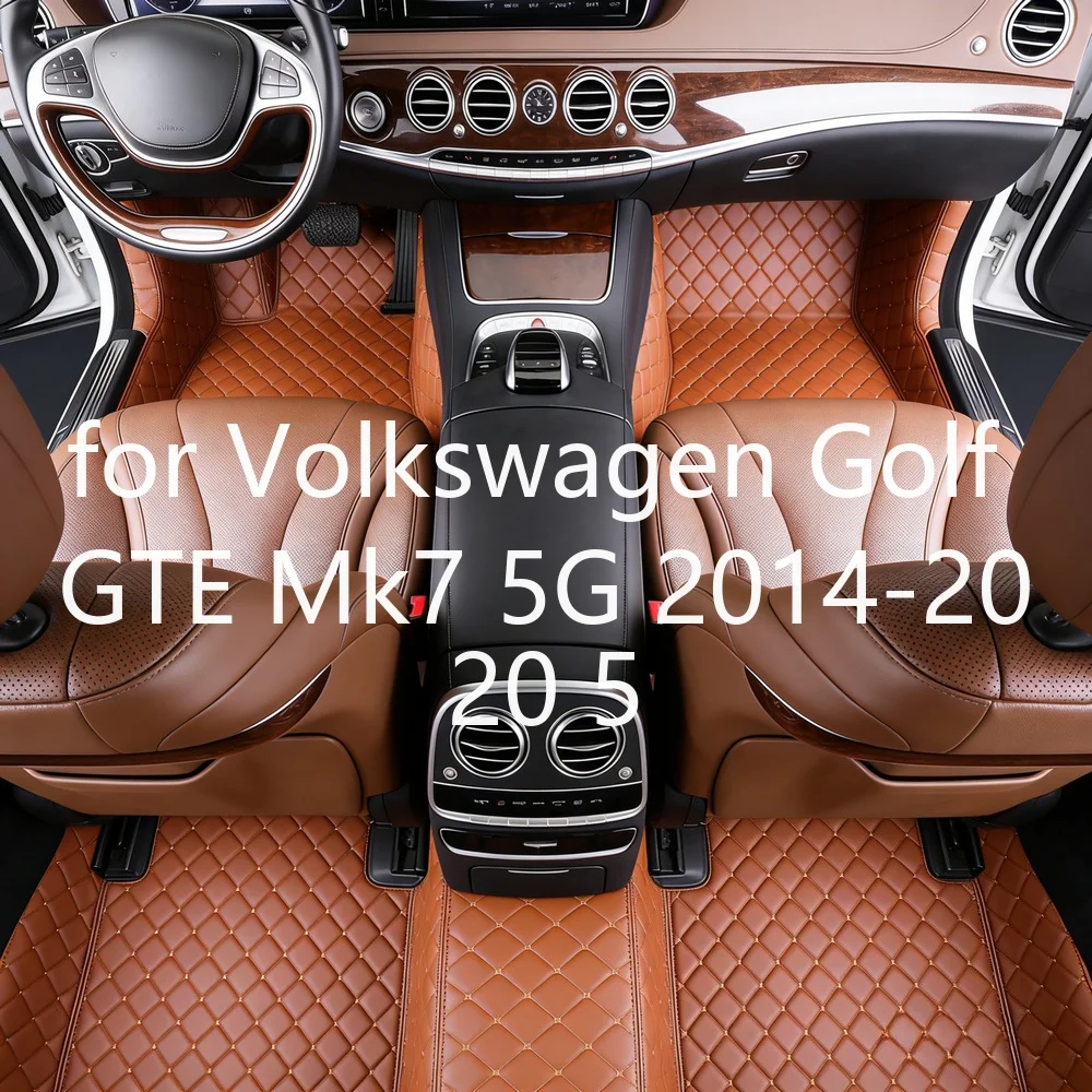 Maßgefertigte Autofußmatten für Volkswagen Golf GTE Mk7 5G 2014-2020 5-Sitzer LHD RHD 3D Vollumfassende TPE-Fußmatten Wasserdicht Rutschfest Verschleißfest Auto-Innenausstattung 4c985