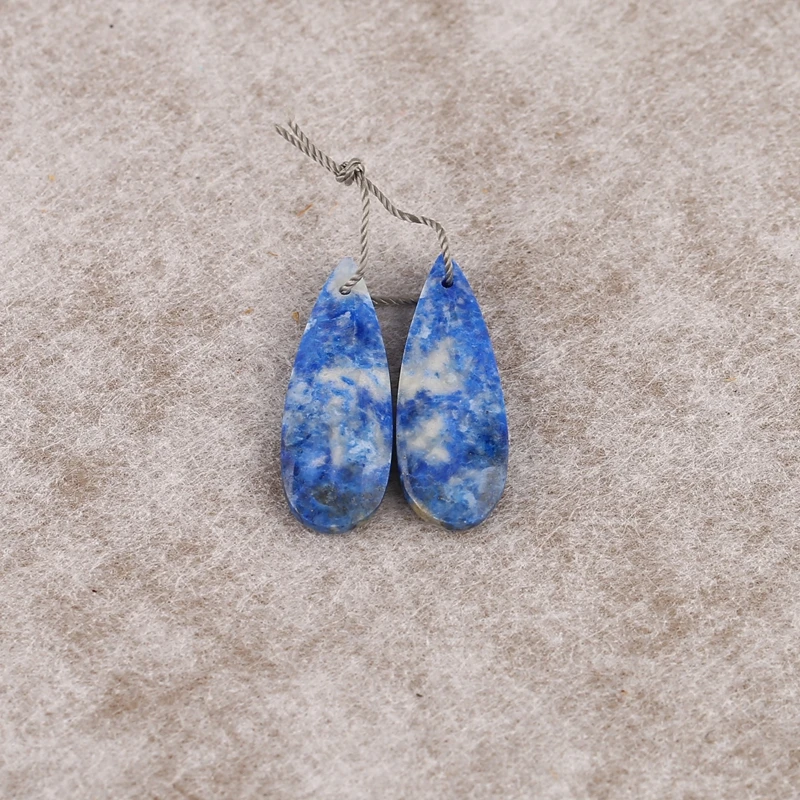 

Natural Lapis Lazuli Waterdrop Earrings Beads for Girls 31x11x4mm 4.9g Popular Gemstone Jewelry Drop Earrings