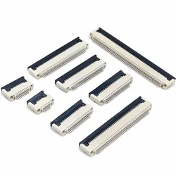10pcs 0.5mm/1.0mm Pitch Under Clamshell Socket FPC FFC Flat Cable Connector 4P 5P 6P 8P 10P 12P 14P 16P 20P 22P 24P 30P 34P