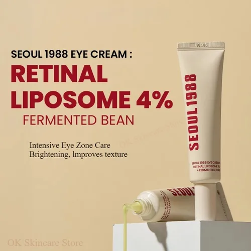 Imagen 2 del producto Cuidado de la piel coreano SEOUL 1988 Vita C Cuidado antiarrugas 4% Retinol Esencia de ginseng Suero para ojos y crema hidratante de arroz de caracol