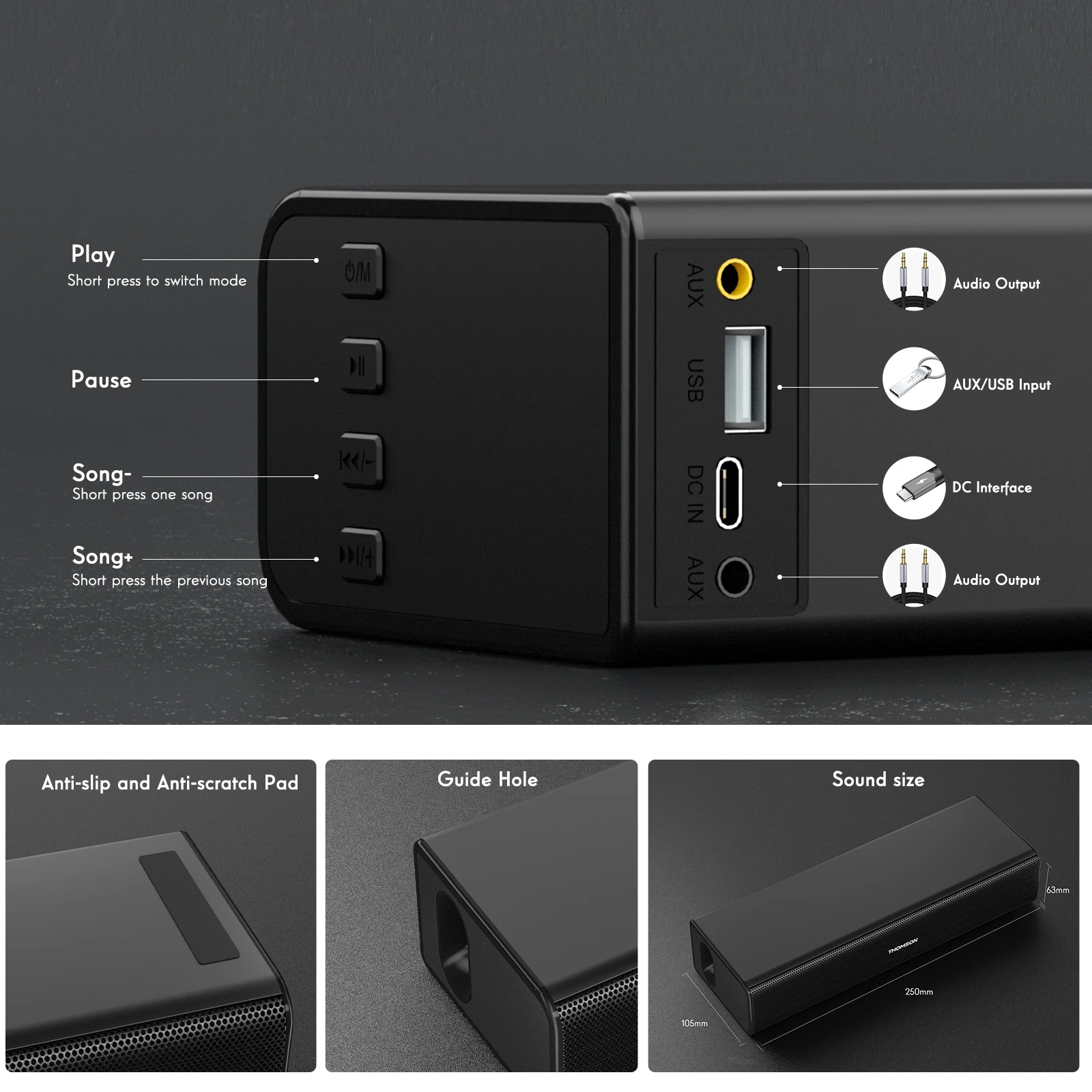Loa Di Động Kèm Mic Karaoke Bluetooth, Không Dây Ngoài Trời Âm Thanh, Điều Khiển Từ Xa Với 2 Micro Không Dây