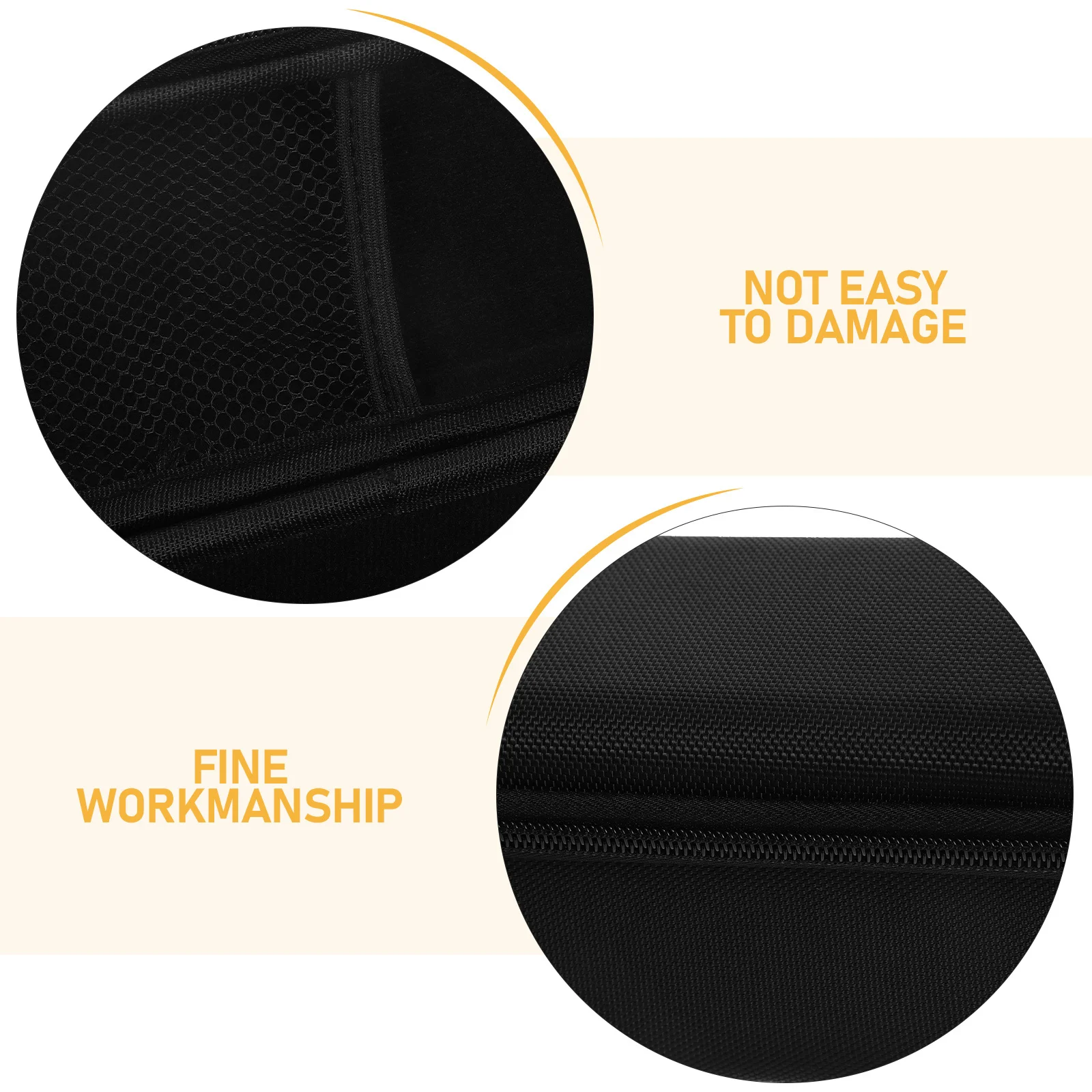 Black Nylon Water Flosser Travel Bag - Hard Protective Case for Portable Oral Irrigator - Compact Storage Pouch with Cable