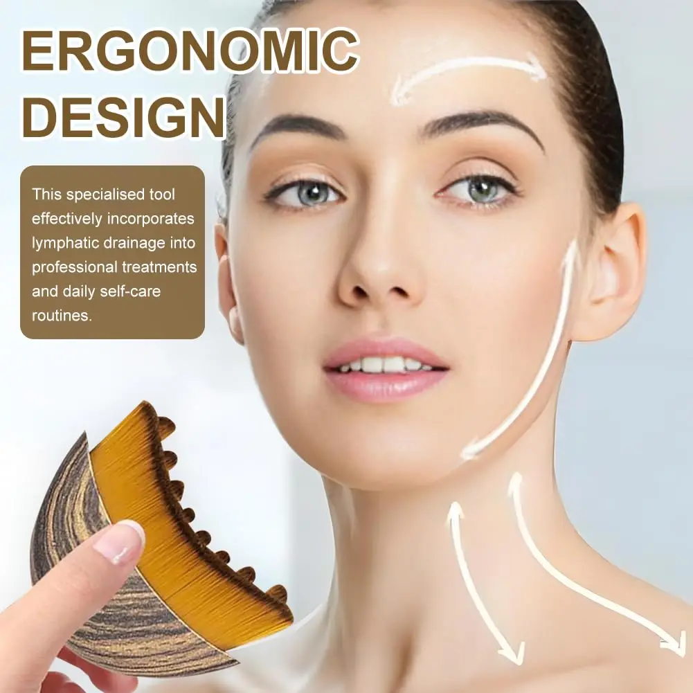 Nouvelle brosse pour le visage à Contour lymphatique pour le Massage du visage, améliorant la définition du mâchoire et du menton, soulagement efficace de la Fatigue