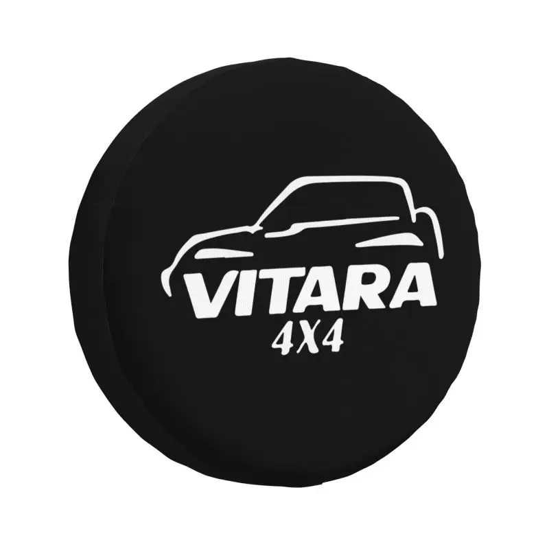 Capa personalizada para pneu de roda sobressalente vitara offroad, para prado pajero wrangler jeep rv suv 4wd 4x4, acessórios para veículos 14 "15" 16 "17"