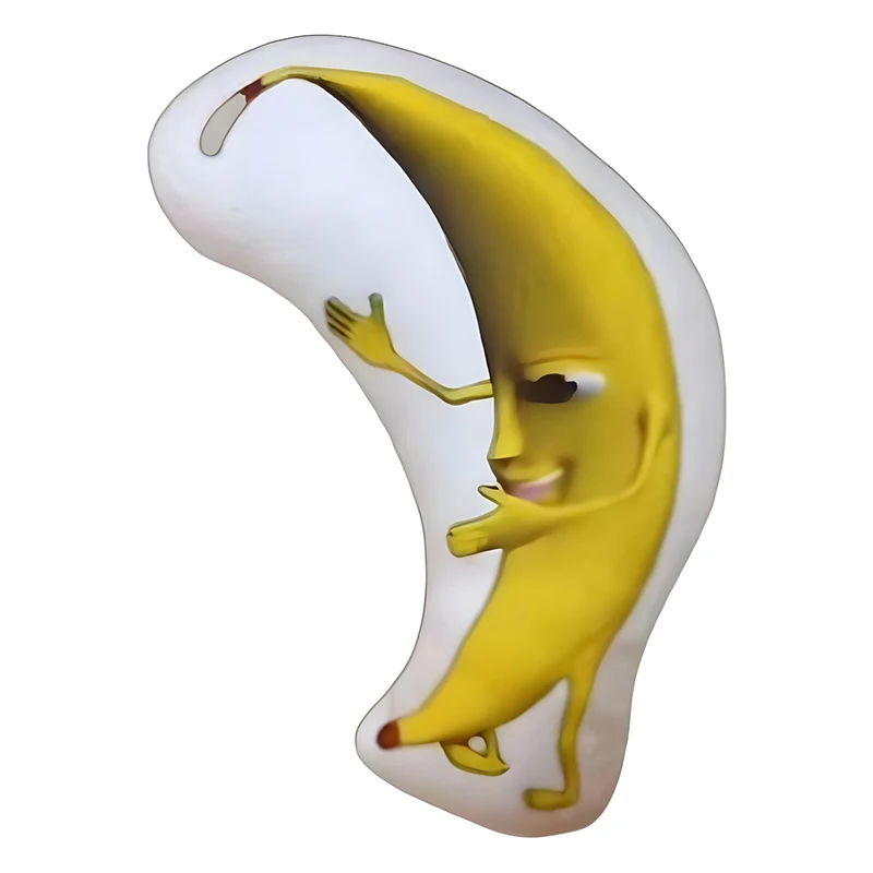 With Music Cute Big Banana Voice Keychain Banana Doll Funny Plush Banana Pendant Silly Big Banana Bag Pendant