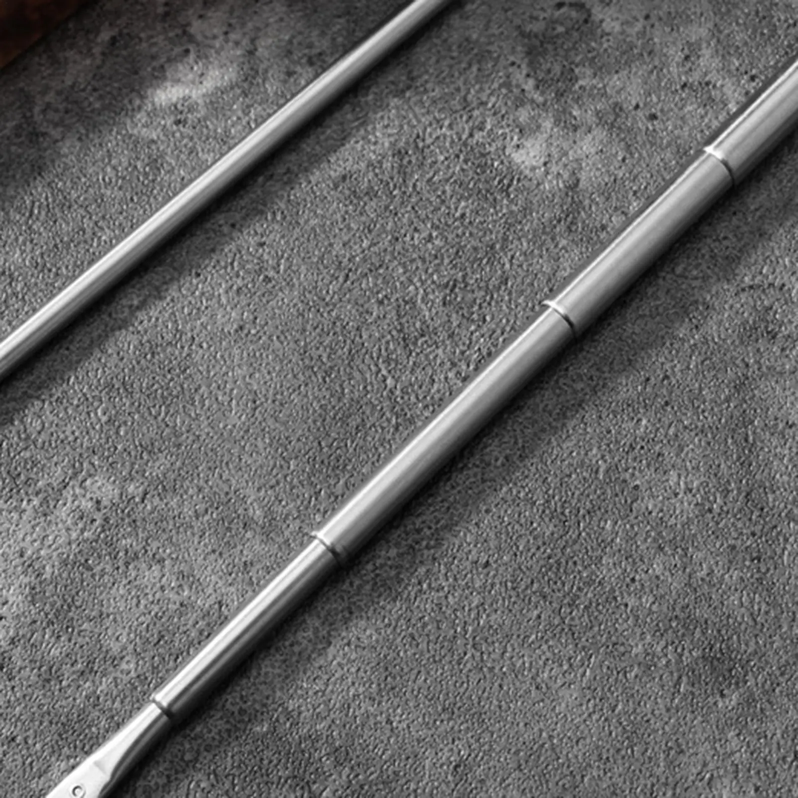 شوكة تلسكوبية من الفولاذ المقاوم للصدأ بمقبض طويل أدوات مائدة معدنية ممتدة شوكة أدوات تناول الطعام للمنزل والمكتب والمدرسة والعشاء #5