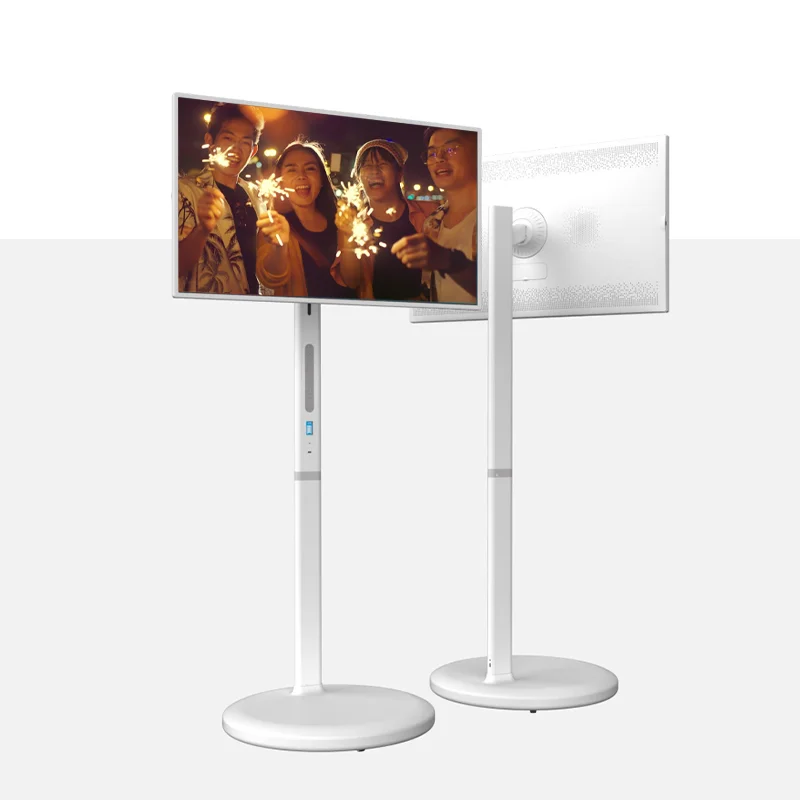 Smart Rotate Tv Ips Display Android 12 Touch Screen Portable Stand Tv Follow by Me Mobile 32 Inch Smart Tvs