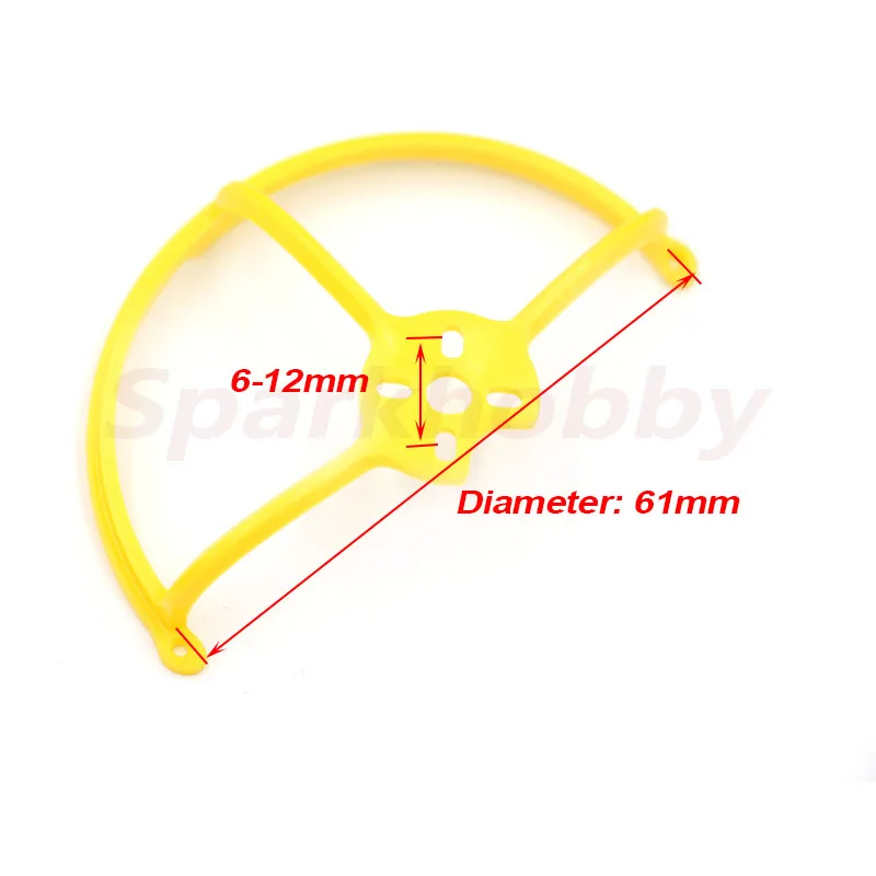 4PCS LDARC 2.3inch Yellow Half Surround Propeller Prop Guard Protector Bumper Suitable For 90GT2345 Airplane DIY Parts