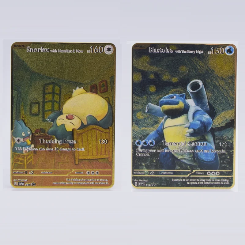 Poke Charizard Blastoise Mewtwo PTCG Oil Painting StyleTextures Toys Hobbies Hobby Collectibles Game Collection Anime Cards