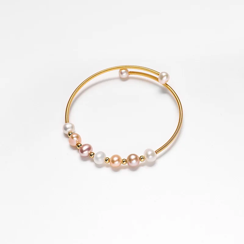 

Natural Freshwater Pearl Necklace Two-Piece Set Fashion Collar Bracelet