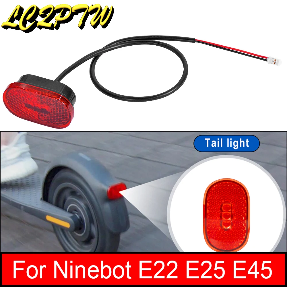 Electric Scooter Rear Fender Frame Tail Light for Ninebot E22 E25 E45 E22D Kickscooter Mudguard Warning light Brake Lamp Parts