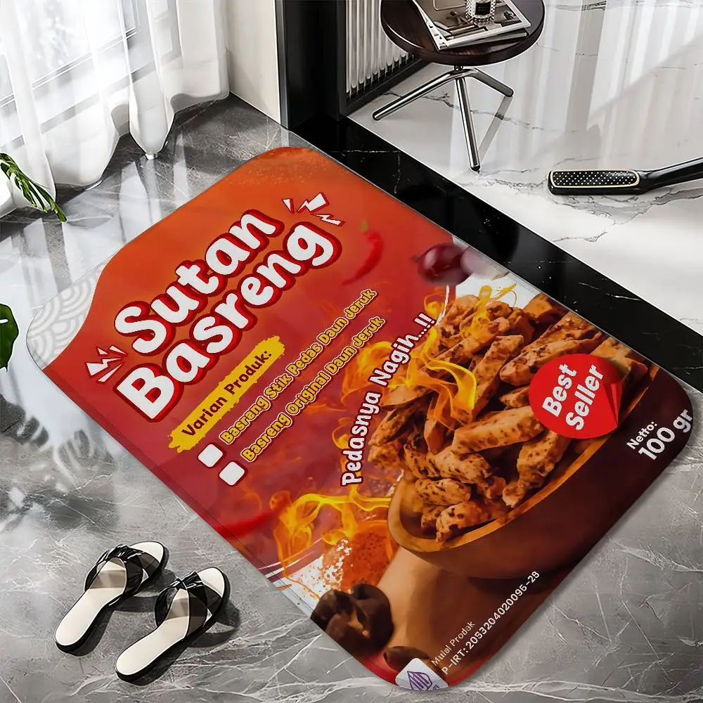 

A-sutan Basreng Floor Mat Printed Large Carpets Room And Bedroom Carpets Bathroom Anti Slip Door MATS Small Carpets