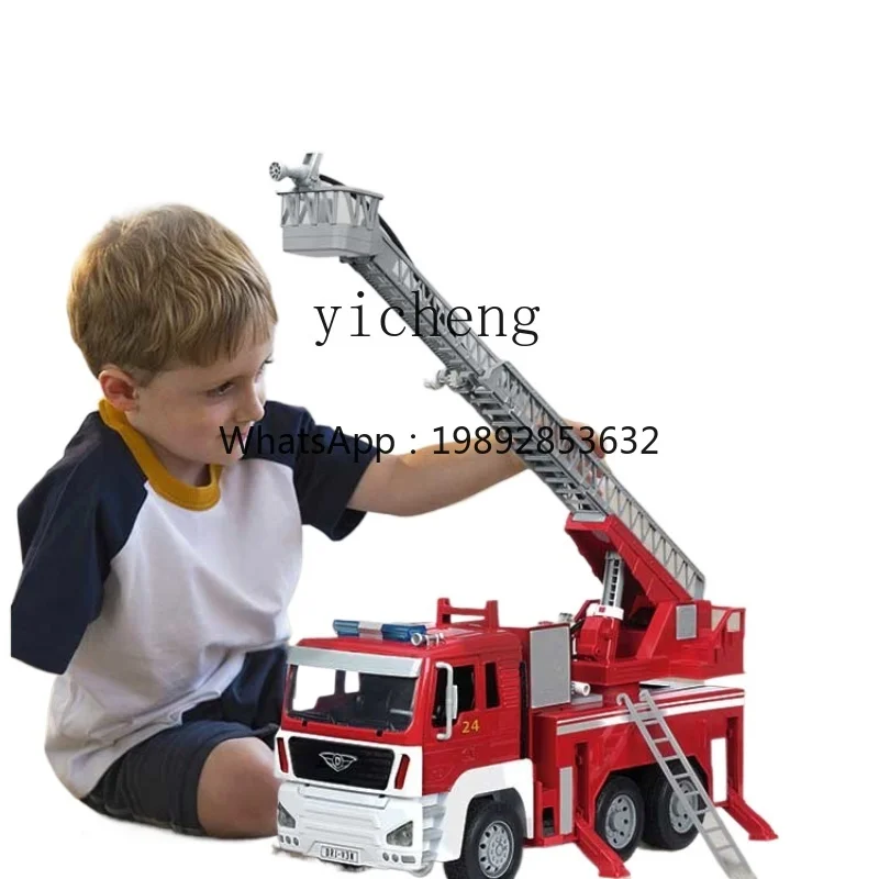 ZZ Fire Truck Model Simulation Toy Car Engineering Car Model Birthday Gift for Boy