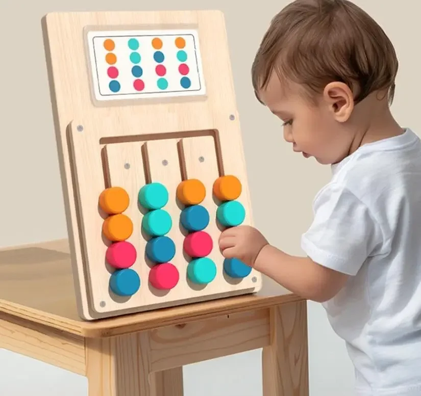 Papan Puzzle Mainan Olahraga Blok DIY Konstruksi Dekorasi Koleksi Hadiah Kreatif Mainan Kayu Teka-teki Geser Permainan Anak-anak